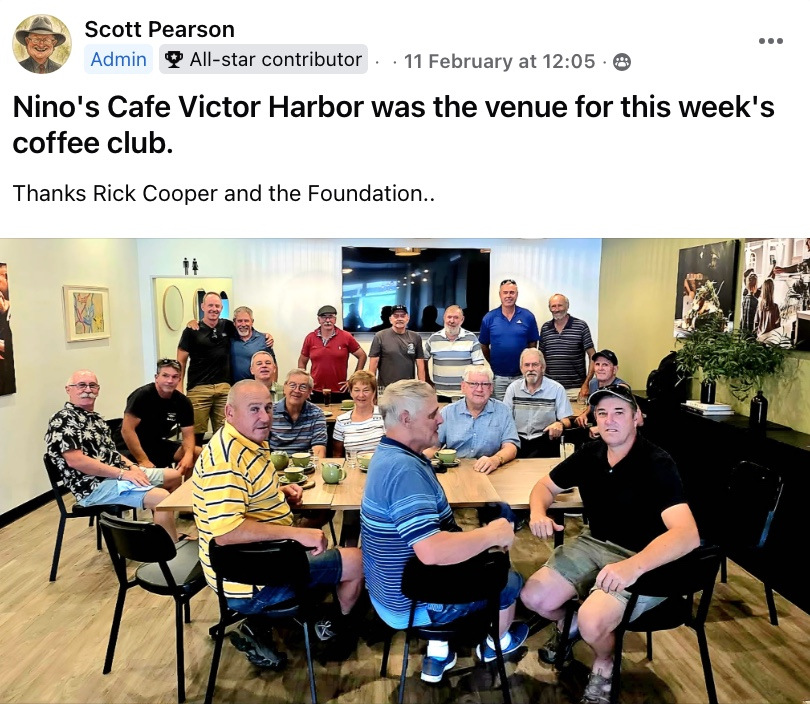 11 Feb 2026 Coffee Club Victor Harbour - Thanks to Scott for the Picture 11 Feb 2026